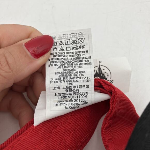 Disney Minnie Mouse Red & White Polkadots W/Black Ears, Adult Women's Visor NWT - Picture 7 of 10